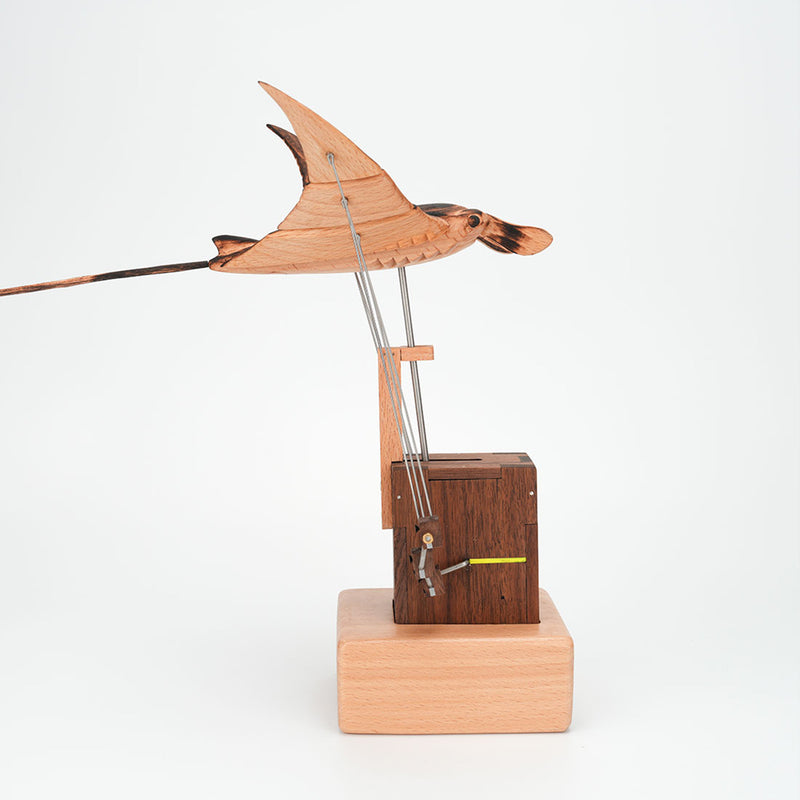 wooden manta ray bionic marine biological dynamic model
