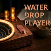 retro record player water fountain with ambient sounds & light