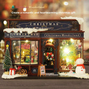 wooden christmas wonderland diy miniature house model kit