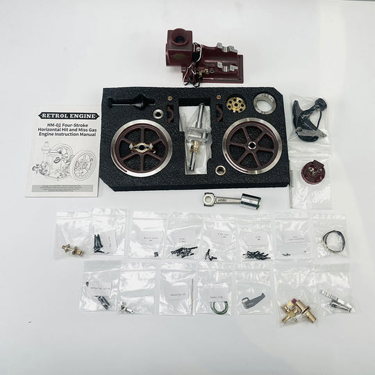 enginediy retrol engine hm-01 7cc engine 4-stroke horizontal hit and miss internal combustion engine model