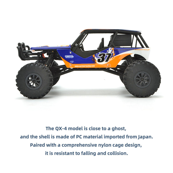 PRC QX-4 1/18 2.4G RC 4WD Electric Straight Bridge Brushed Climbing Car Model Off-road Vehicle Toy Set