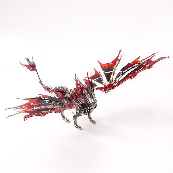 3D Metal DIY Mechanical Fire-Breathing Dragon Model Kit, Creative Trendy Display-200+PCS