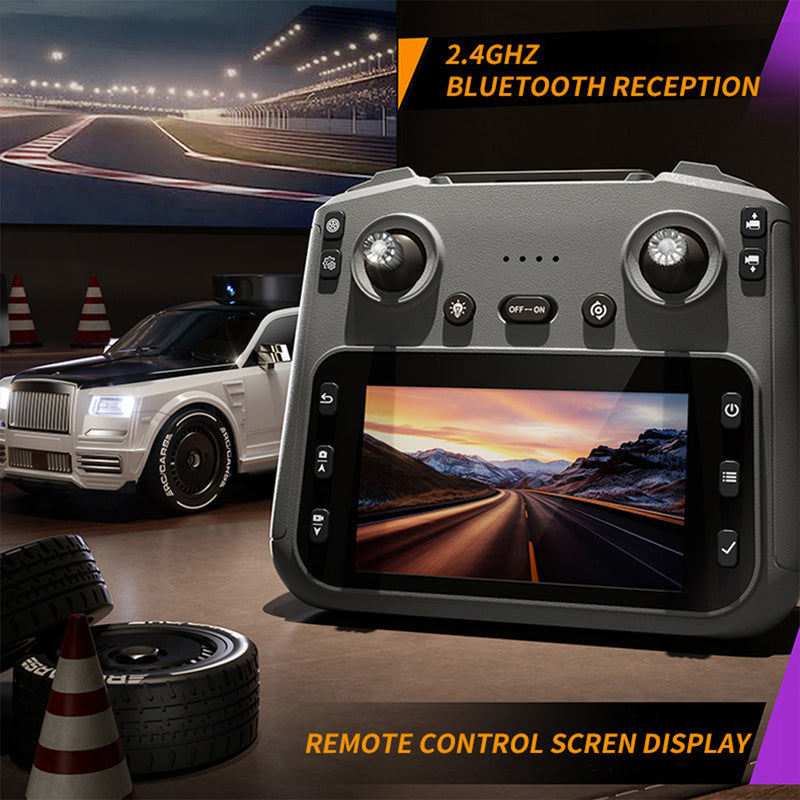 1/20 scale fpv rc car with screen controller, 720p hd camera, 270° rotating camera, one-key drift-rtr version