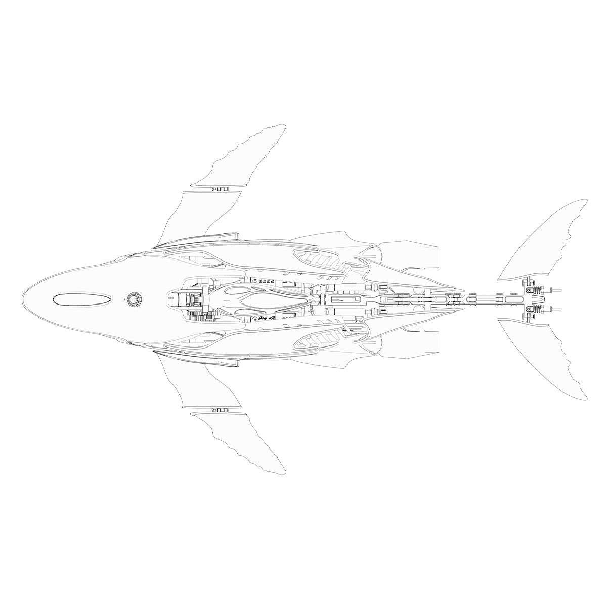 3d metal mechanical humpback whale model kit– diy marine creature assembly puzzle toy