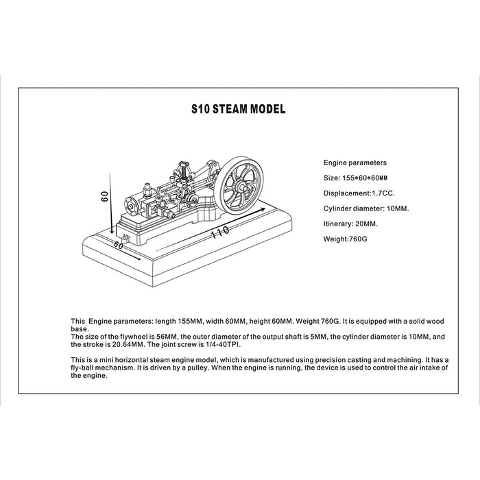 S10 retro mill steam engine model enginediy