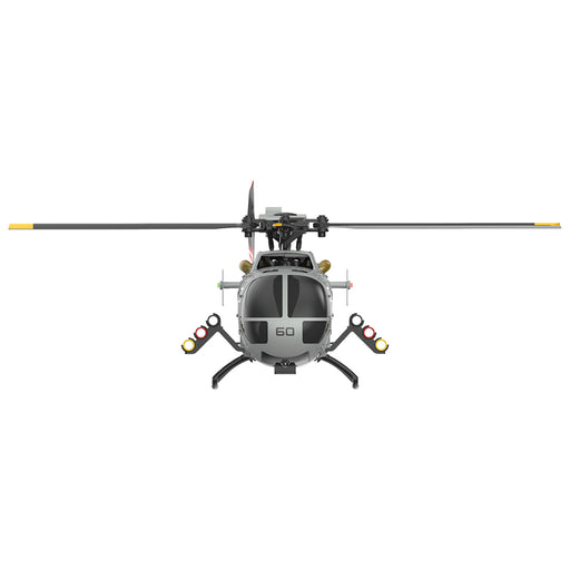 rc era c186s bo105 1/48 scale 2.4g 6ch single-rotor flybarless realistic intelligent rc helicopter model with barometric altitude hold, optical flow positioning, one-key tol & missile mounting rack (rtf)