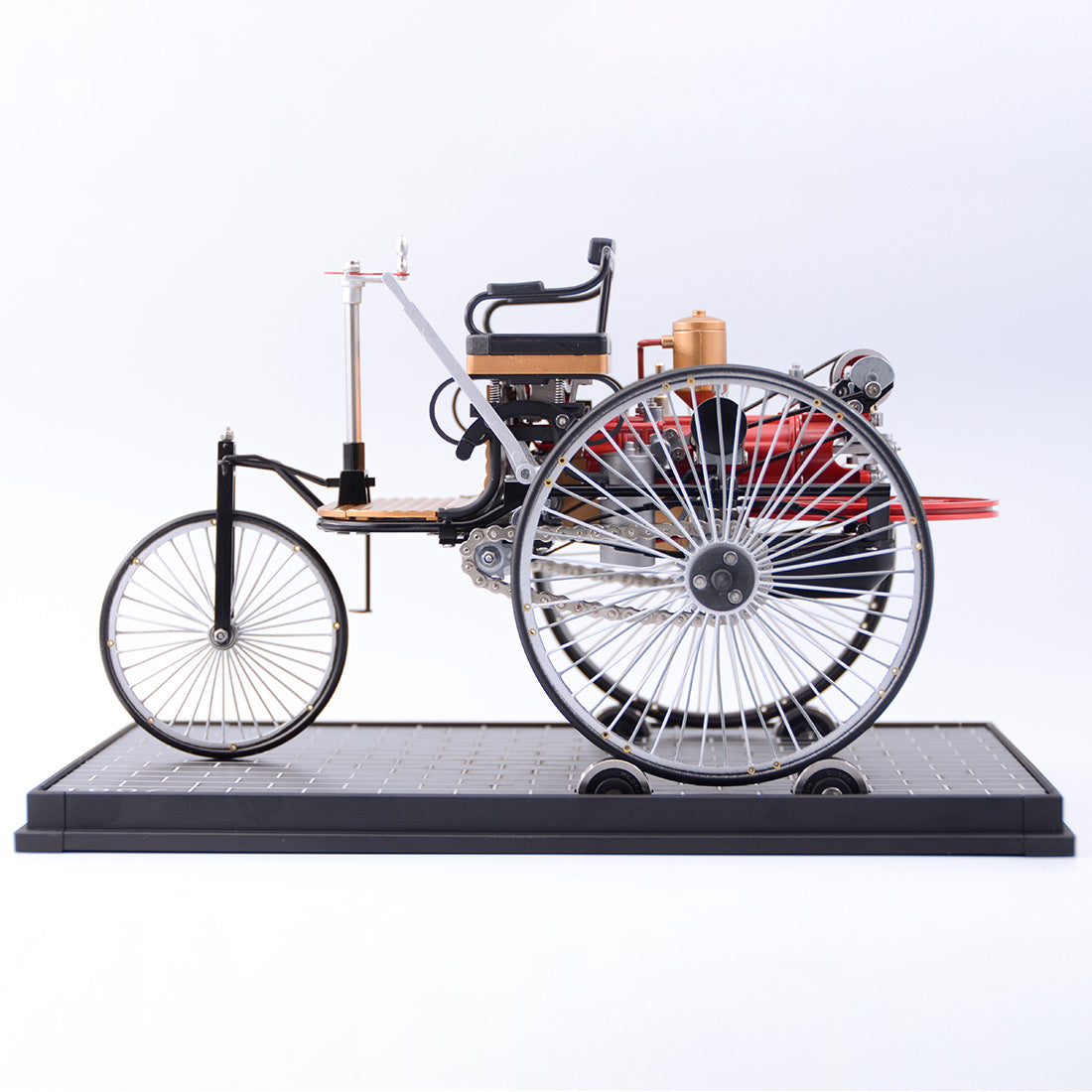 TECHING 1st Generation Retro Tricycle DIY Model – Metal Assembly Mechanical Model Kit, Educational & Collectible Gift for Adults - EngineDIY