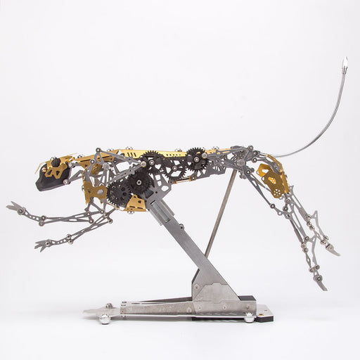 3d metal mechanical burning leopard assembly model kit