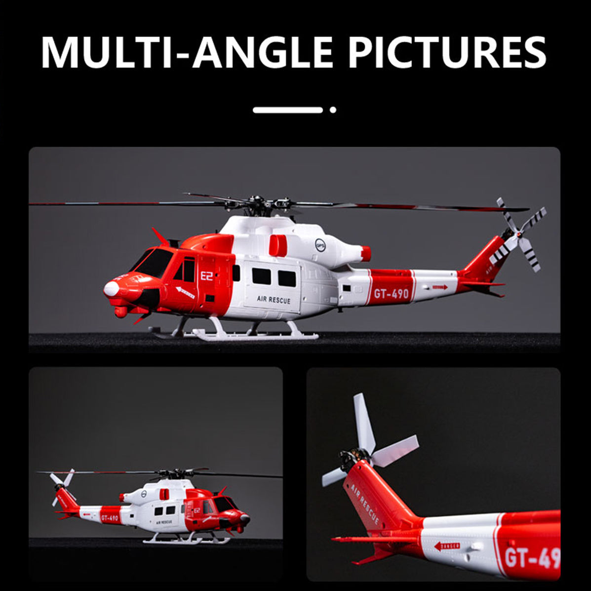 GOOSKY E2 UH-1Y 2.4G 6CH Dual Brushless Direct Drive RC Rescue Simulat ...
