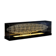 1/453 scale hindenburg zeppelin acrylic frame model kit, transparent assembly model with display case and led base, aviation history diy desktop craft