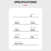 goosky e2 uh-1y 2.4g rc 6ch dual brushless direct drive scale aerobatic gts flight control helicopter model