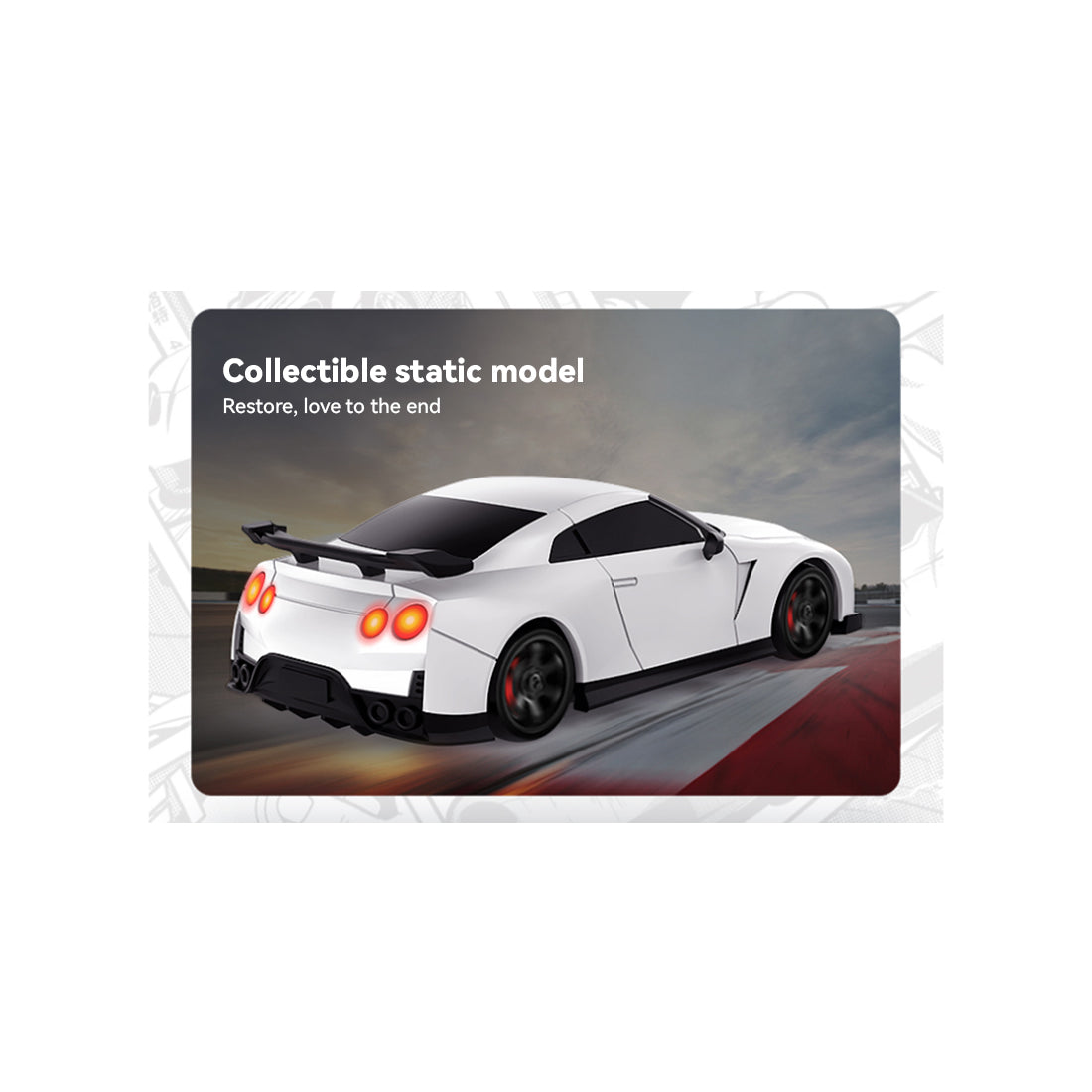 1/64 scale 2.4g 4ch 4wd half-proportional steering rc drift car with realistic brake calipers