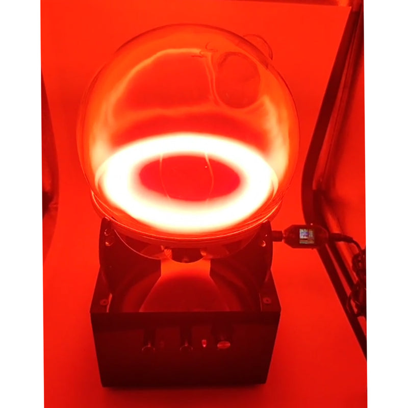 neon gas glow ring reactor plasma sphere – interactive science desk toy