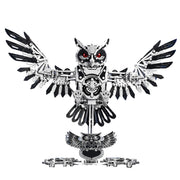 3d metal steampunk owl model kit with flapping wings