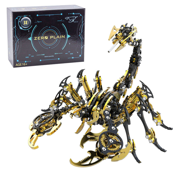 3D DIY Mechanical Punk Scorpion Animal Metal Puzzle Model Assembly Toy Creative Ornament