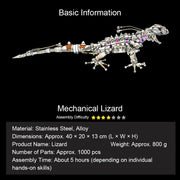 diy steampunk chameleon lizard mechanical 3d metal model kit 1000pcs difficult puzzle