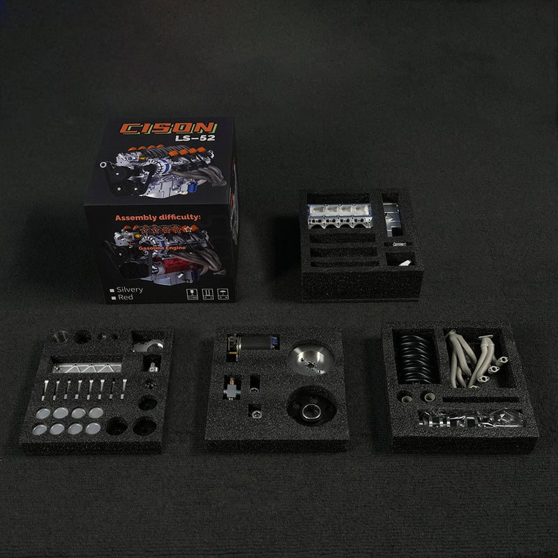 cison v8 Engine ls-52 small-block 52cc 1/5 water-cooled 4-stroke 8-cylinder gasoline engine internal combustion v8 engine model kit