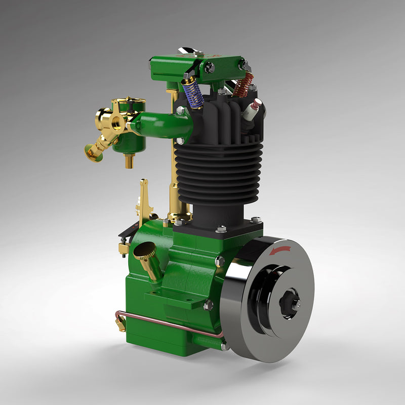 ENJOMOR 10cc Flathead Engine Single Cylinder 4 Stroke L Head Sidevalve Engine Water-cooled Gasoline Engine Internal Combustion Engine - EngineDIY