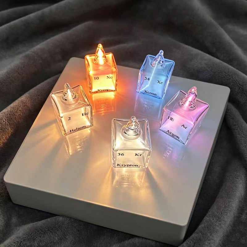 periodic table inert gas collection set, high puritynoble gas glass cubes for science enthusiasts
