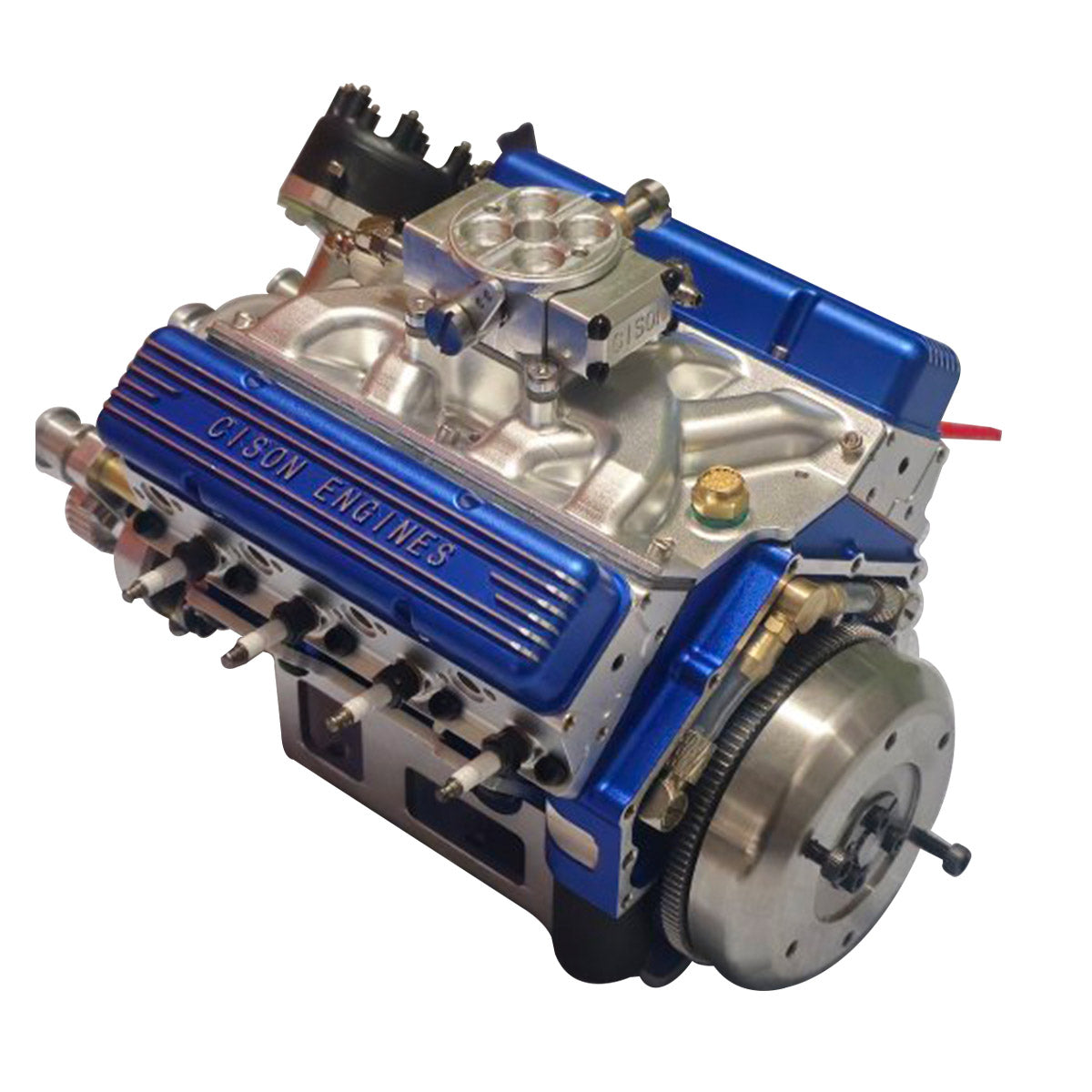 Small Auto Engine CISON Small-block 44CC 1/6 Scale Flathead V8 Gas Engine that Works ...