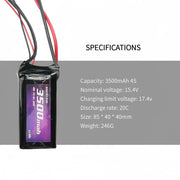 4S 3500MAH XT60 Battery for T1 VTOL Fixed-Wing Aircraft