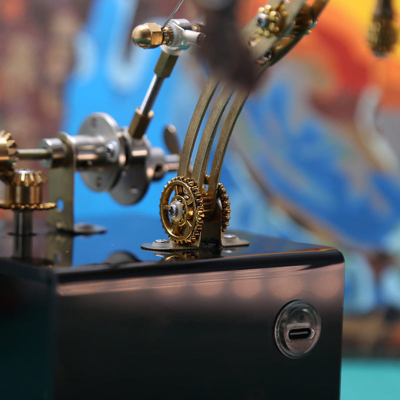 Mechanical 3D DIY Dynamic Butterfly Metal Model Building Kits with Music Box - EngineDIY