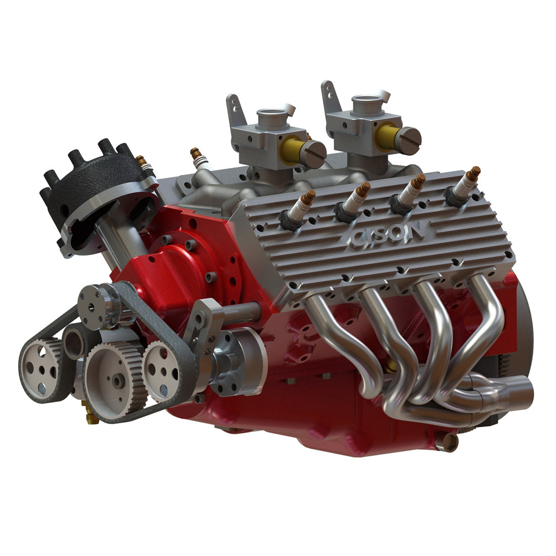 Model 66 Engine CISON Small-block 44CC 1/6 Scale Flathead V8 Gas Engine that Works ...
