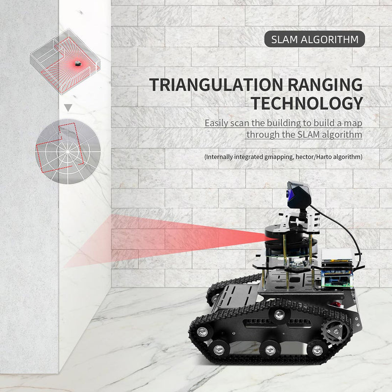ROS Intelligent Tracked Robot Car Kit with LiDAR SLAM, Autonomous Navigation & Path Planning - EngineDIY