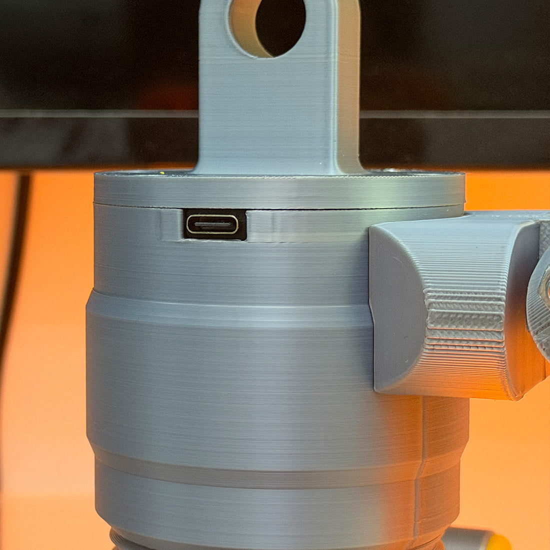 3d printed suspension damper led desk lamp, automotive mechanical table light with type-c dimming