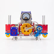 Horizontal Opposed Double-Cylinder Flame-Licker Suction Fire Vacuum Stirling Engine Power Generator Model Set