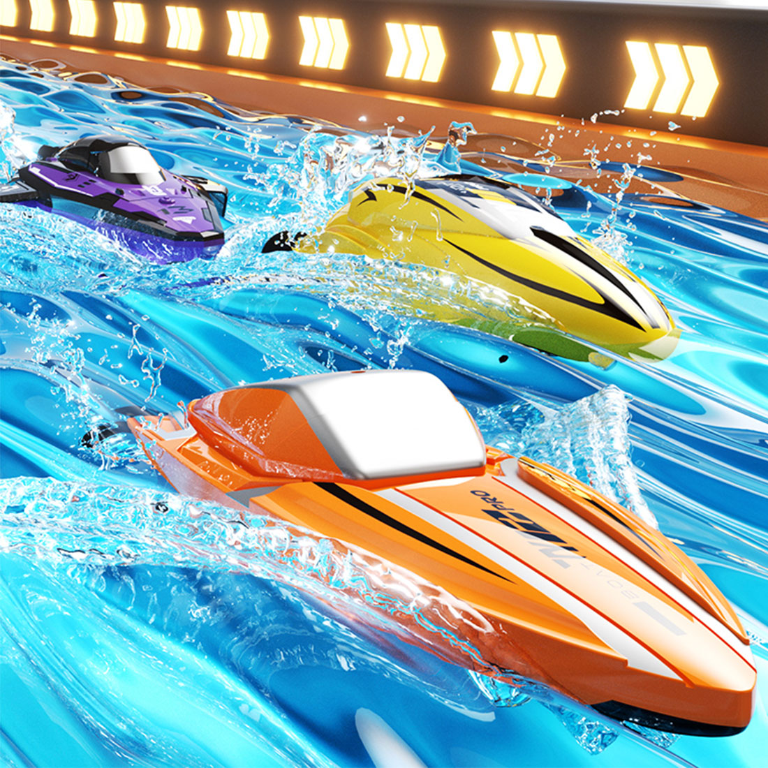 1/43 Mini 2.4G Dual Motor RC Speed Boat Dual Speed Modes Model - EngineDIY