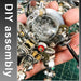 3D DIY Assembly Metal Mechanical Aerospace Rabbit with Lights & Stand Model Sci-fi Punk Toy Set -500CS