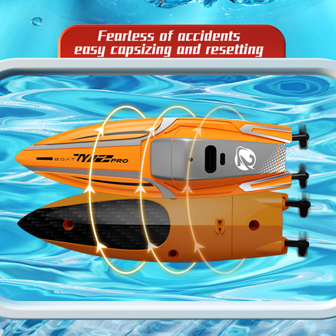 1/43 mini 2.4g dual motor rc speed boat dual speed modes model