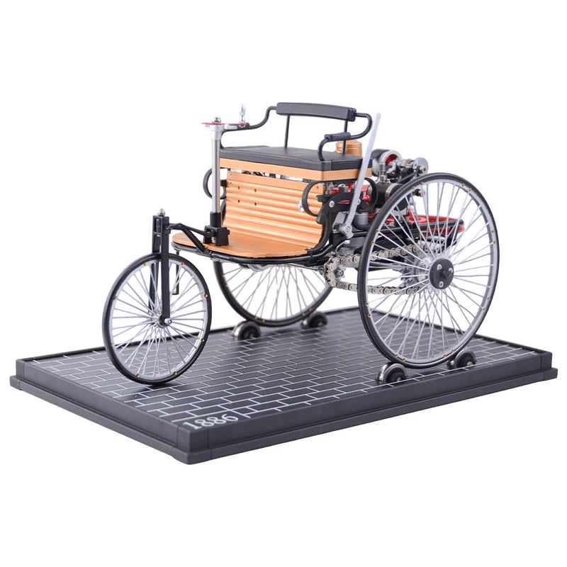 TECHING 1st Generation Retro Tricycle DIY Model – Metal Assembly Mechanical Model Kit, Educational & Collectible Gift for Adults - EngineDIY