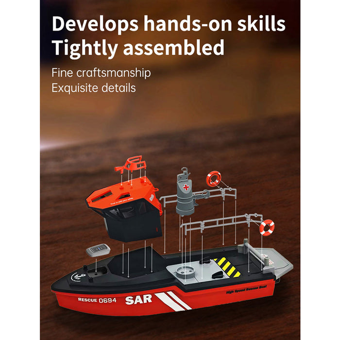 1/32 scale 2.4g 8km/h rc rescue boat model rtr version