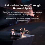 Mechanical Assembly Space Starship Pen with Magnetic Floating Base - Desk Decoration &amp; Gift Set for Students - EngineDIY