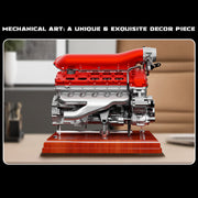 V12 Engine Model Kit that Works - Build Your Own V12 Engine - TECHING 1/4 Supercar V12 Engine Model Kit with Synchronized Throttle Sound Effects 800+PCS - EngineDIY