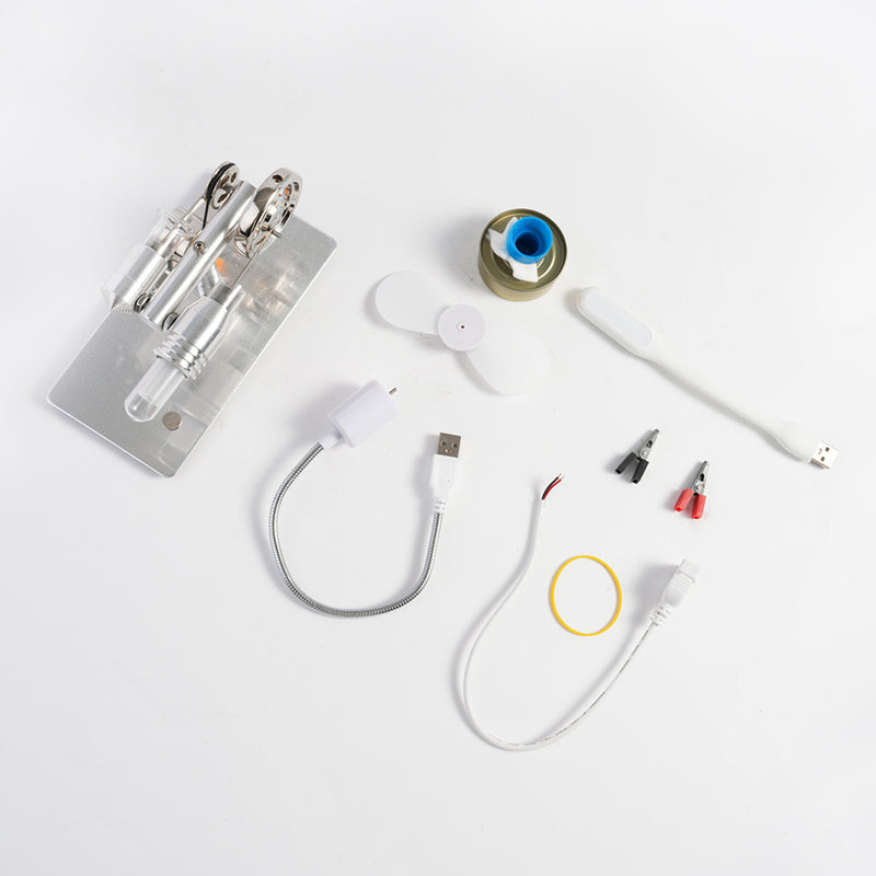 t-type single cylinder stirling engine model