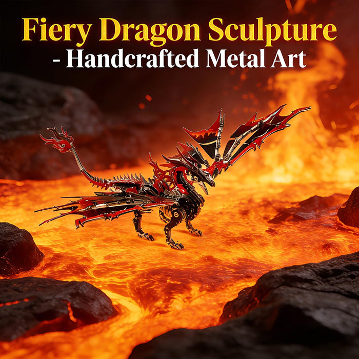3D Metal DIY Mechanical Fire-Breathing Dragon Model Kit, Creative Trendy Display-200+PCS