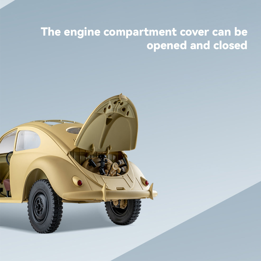 1/12 scale 2.4g 4ch rc military vehicle model with switchable 2wd/4wd, led light effects