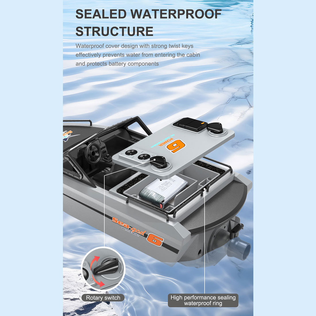 1/12 scale 2.4g 8km/h rc karting boat model rtr version