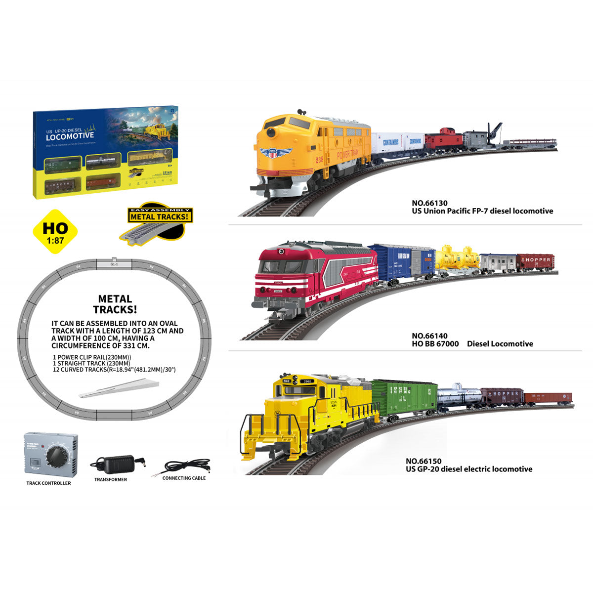 1/87 ho scale 0-4-0 old time steam locomotive model train set