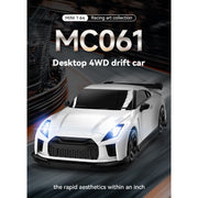 1/64 scale 2.4g 4ch 4wd half-proportional steering rc drift car with realistic brake calipers