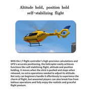 FLISHRC FL500 EC135 500-Class 2.4GHz 6CH Scale RC Helicopter – L7 Flight Controller & 4-Mode GPS Precision Positioning (RTF) - EngineDIY