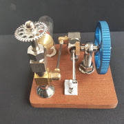 ENGINEDIY Stirling Engine Model with Vertical Flywheel Speed Adjustable | Science Experiment Engine - enginediy