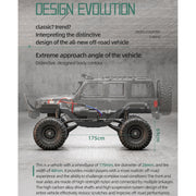 1/16 scale brushless 4wd rc crawler truck – all-terrain off-road pickup with dual-rate transmission, independent suspension & metal frame
