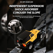 1/36 scale 2.4g 4wd proportional rc off-road car – led lights, long battery life