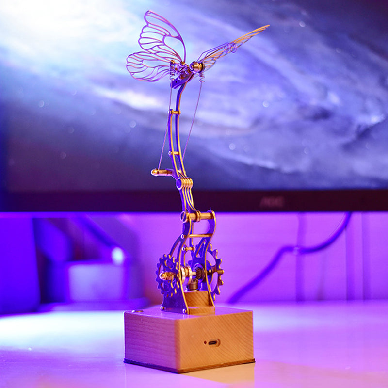 Mechanical Butterfly Dynamic 3D DIY Mechanical Metal Butterfly Model Kit for Kids, Teens, and Adults - EngineDIY