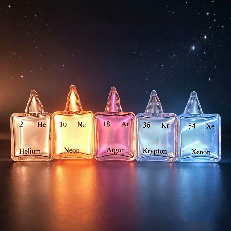 periodic table inert gas collection set, high puritynoble gas glass cubes for science enthusiasts