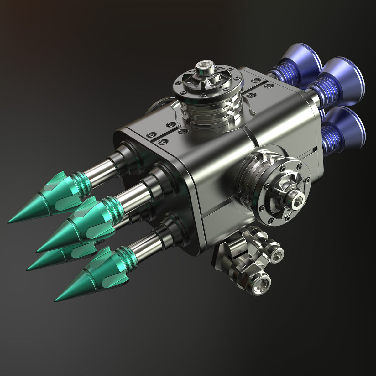 Weapons Accessories for Mechanical War Spider 3D Assembly Model Kit